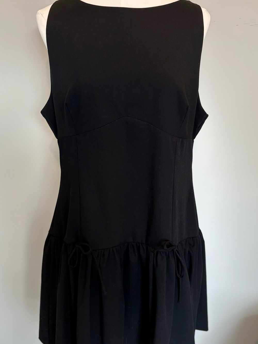 Zara Black Drop Waist Sleeveless Mini Dress XXL Runs Small
